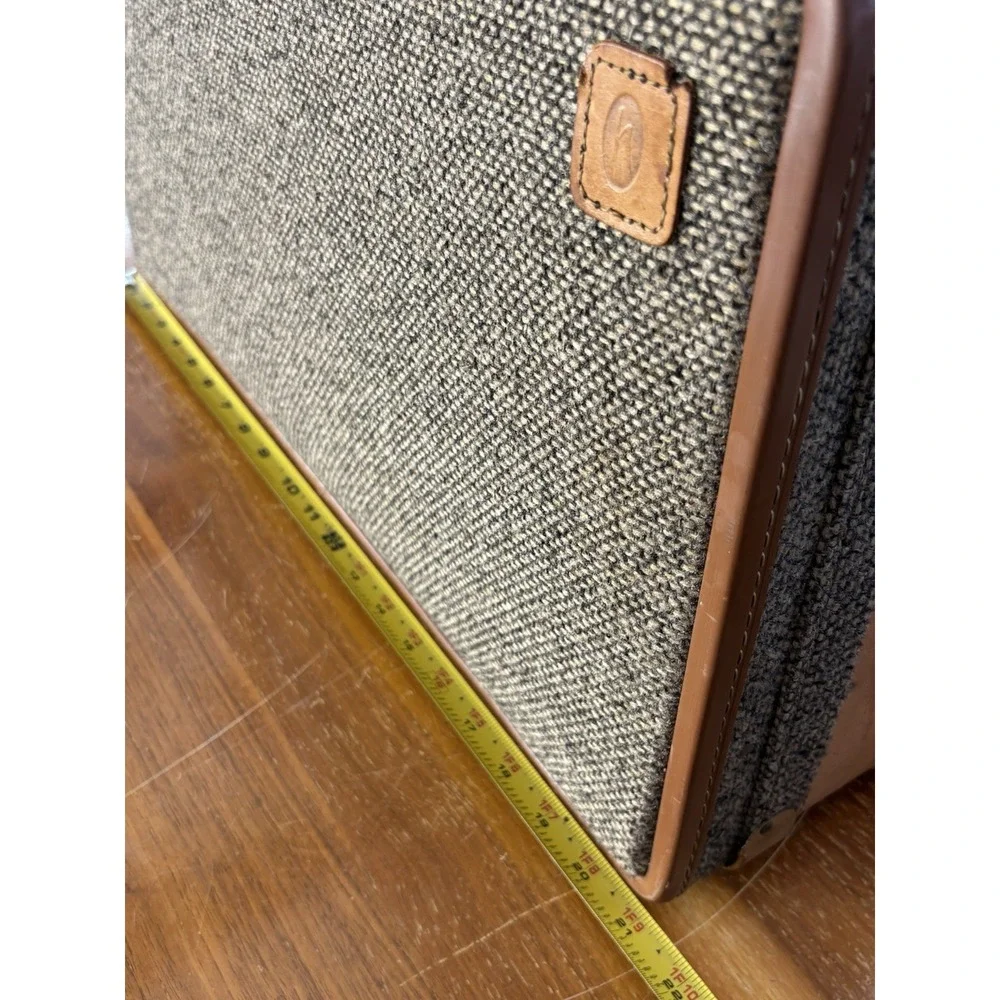 Vintage Hartmann Suitcase Walnut Tweed Leather Luggage⭐️21
